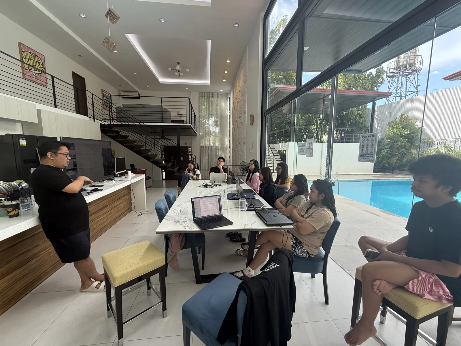 Nexus Group Global virtual assistants working during a training session